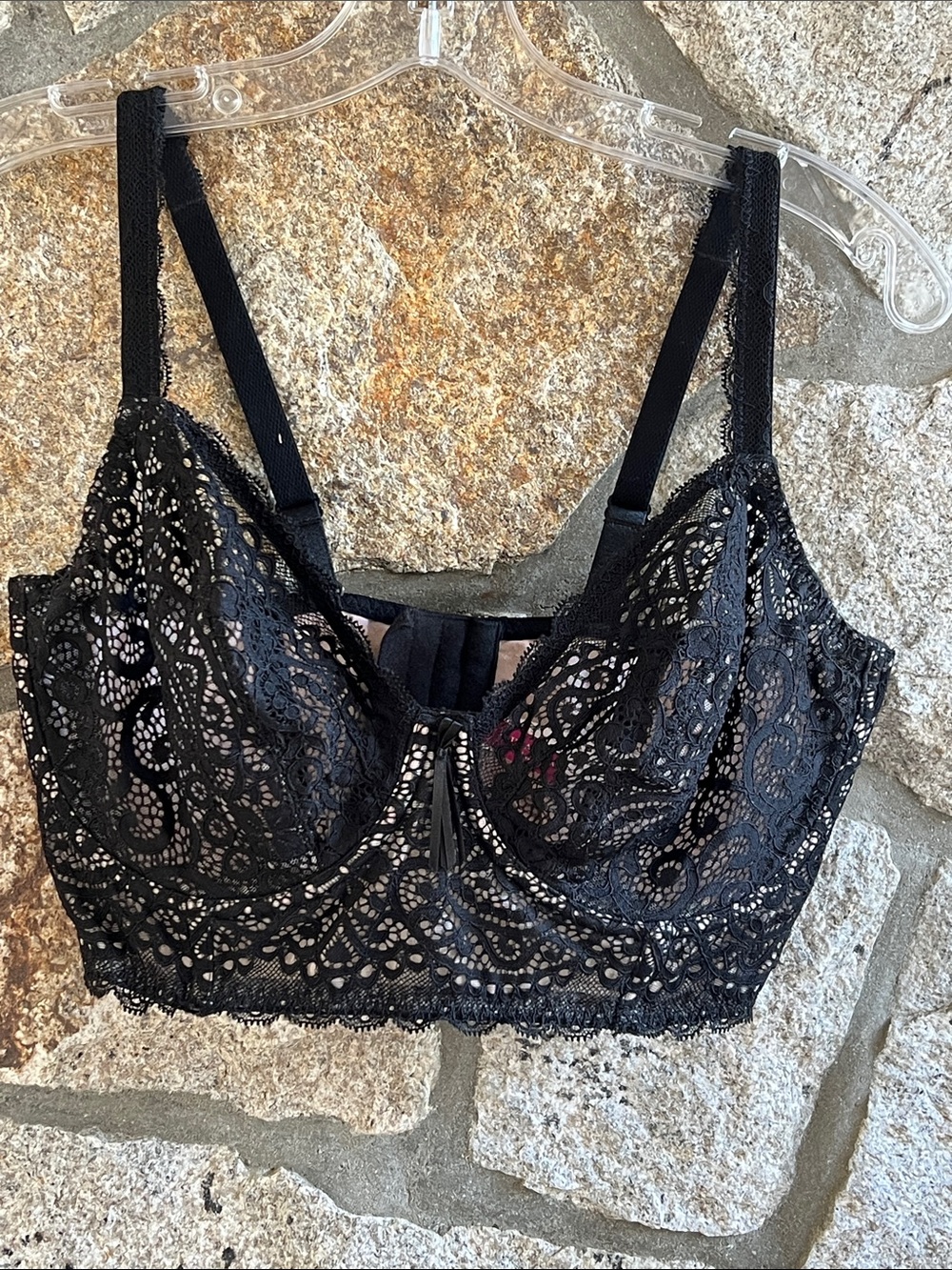 Prima Donna Black Lace Longline Bra